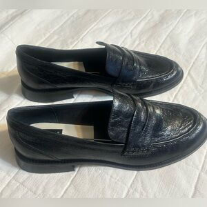Dolce Vita Hilly Loafers - Black Crinkle 8.5